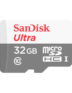 MEMORIA MICRO SD SANDISK ULTRA 32GB C10 100MB/S 2X1 SDSQUNR032GGN3MA