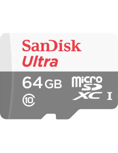 MEMORIA MICRO SD SANDISK ULTRA 64GB C10 100MB/S 2X1 064G-GN3MA