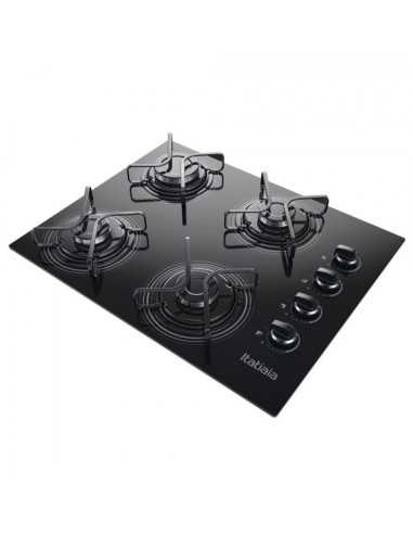 PLACA DE COCINA ITATIAIA COOKTOP POP 4Q 4HORNALLA GAS BIVOLT NEGRO